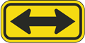 Black / Yellow Double Arrow Sign