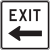 Exit (Left Arrow) Sign