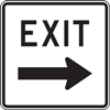 Exit (Right Arrow) Sign