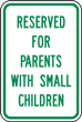 Parents With Small Children Sign