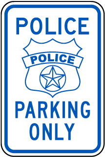 Police Parking Only Sign