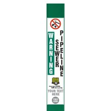 Custom Warning Sewer Pipeline Flat Marker