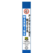 Custom Warning Water Pipeline Flat Marker