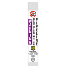 Custom Warning Recycled Water Pipeline Flat Marker