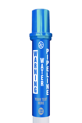 Custom Warning Water Pipeline Locator Bullet Marker With Top Hat
