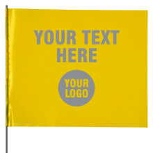 Custom Yellow Utility Marking Flag 