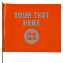 Custom Orange Utility Marking Flag 
