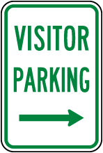 Visitor Parking (Right Arrow Sign)