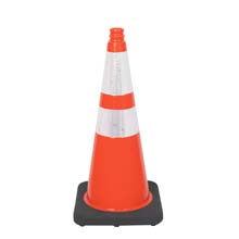 28" Orange Traffic Cone w/ Black Base, 10lbs