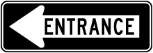Entrance Left Sign