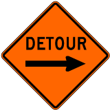 Detour Right Sign - X4563