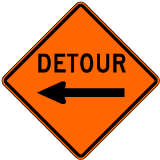 Detour Left Sign - X4570