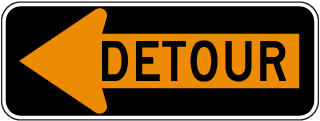 Detour Left Arrow Sign - X4618