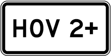 HOV Sign