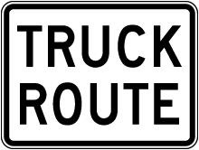 Truck Route Sign