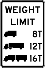 Truck Weight Limit Sign