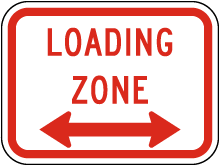 Loading Zone Sign
