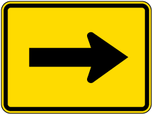 Supplemental Right Arrow Sign