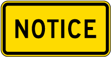 Notice Sign