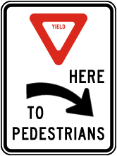 Pedestrians right directional arrow Safety sign 
