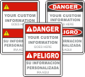Custom Bilingual ANSI Z535 Safety Sign