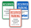 Custom Reserved Parking Sign With Text, and Image