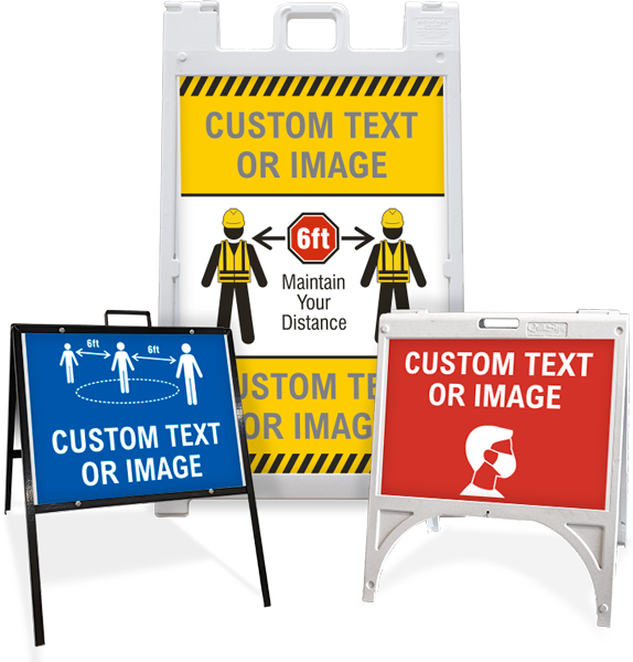 Custom Sandwich Board Signs / A-Frame Sidewalk Signs