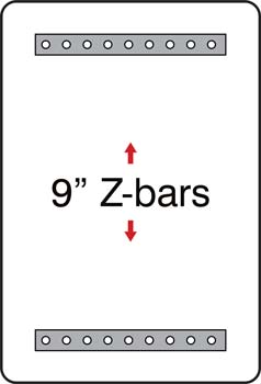 12 x 18 Z-bar configuration