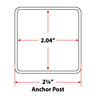 2.25 inch Anchor Square Post