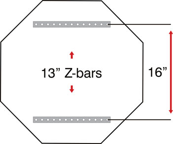 30 Octagon Z-bar configuration