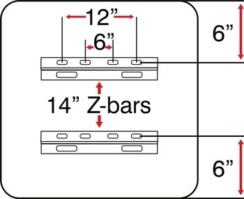 24x24 square Z-bar configuration