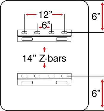 24x30 Z-bar configuration