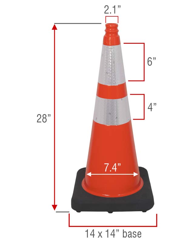28 inch Slim traffic cone
