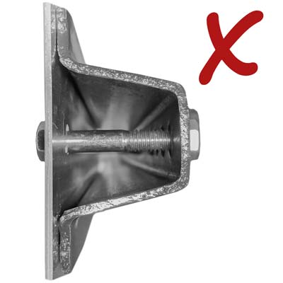 Uchannel bracket With 5/16 x 2″ hardware