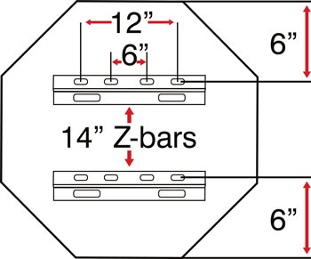 30 Octagon Z-bar configuration