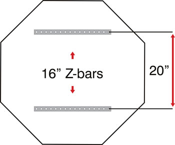 30 Octagon Z-bar configuration