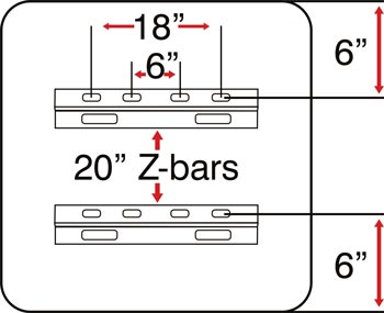 30 square Z-bar configuration