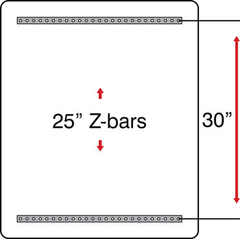 30x12 Z-bar configuration