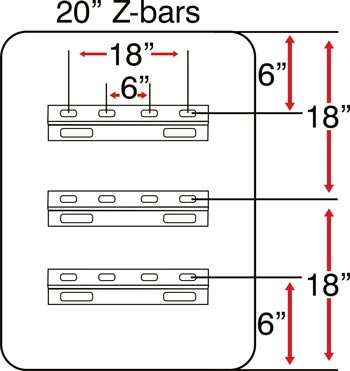 30x36 Z-bar configuration