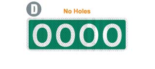 No Holes (use when installing on bracket)