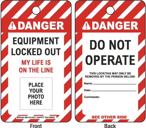 Danger Equipment Lockout Tag