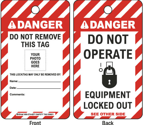Danger Equipment Lockout Tag