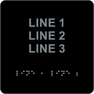 Braille Sign 9″ Square Sample Image