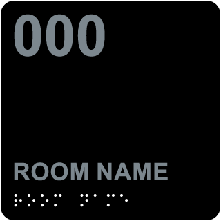 Braille Sign 8″ Square Sample Image