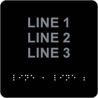 Braille Sign 8″ Square Sample Image