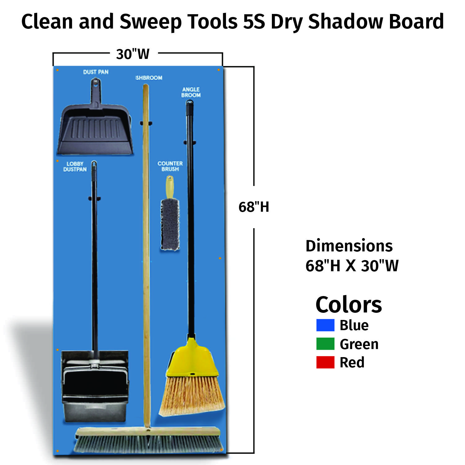 Clean and Sweep Tools 5S Dry Shadow Board Green/White - Save 10% Online