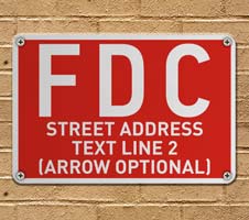 Glow-in-Dark Aluminum for Fire Safety/Equipment Made in USA FDC Sign 14x10 in 