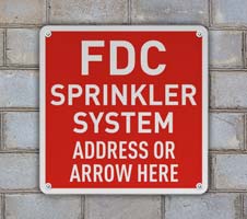 Custom Square FDC Sprinkler Signs