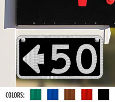 911 Horizontal Signs with Arrow and Border