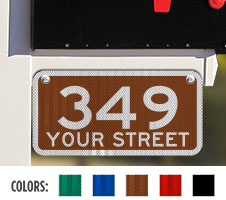 911 Horizontal Signs with Street Name